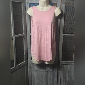Zyia, Butter Soft, Dusty Pink, Twisted Sleeveless Tank, Sz Small